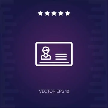 Id card vector icon Stock Illustration