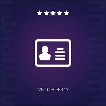 Id card vector icon Stock Illustration