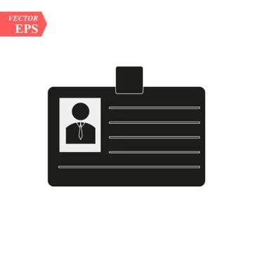 Id cards icon - vector name tag - identity badge symbol Stock Illustration