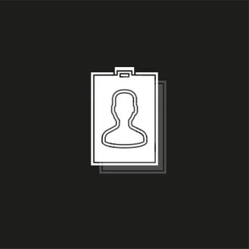 Id cards icon - vector name tag - identity badge symbol Stock Illustration