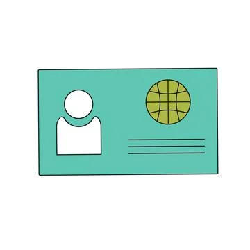 ID cards. Personal info data. Identification document with person photo. Stock Illustration