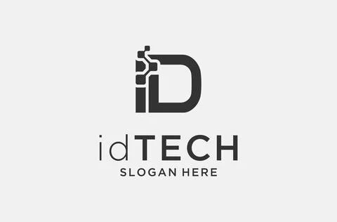 Id data logo design for data or storage service. Stock Illustration