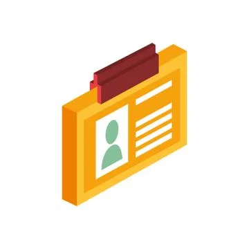 Id document access isolated icon Stock Illustration