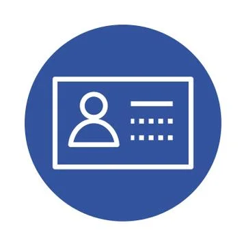 Id document block style icon Stock Illustration