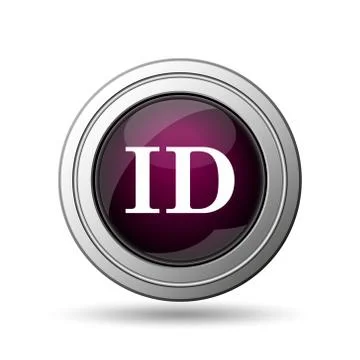 Id icon. internet button on white background.. Stock Illustration