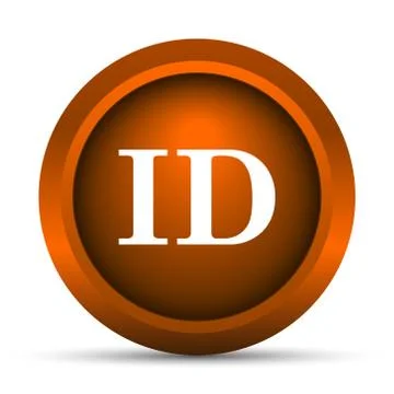 ID icon. Internet button on white background.. Stock Illustration