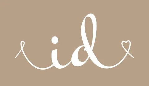 ID initial wedding monogram calligraphy vector illustration. Hand drawn let.. Illustrazione stock