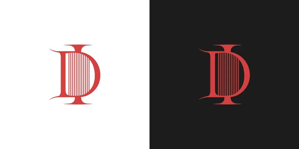 ID logo, monogram, vector Stock Illustration