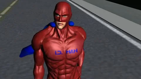 I.D. Man, Faces Phish (Animation Illustrating I.D. Theft) Video stock 20535735