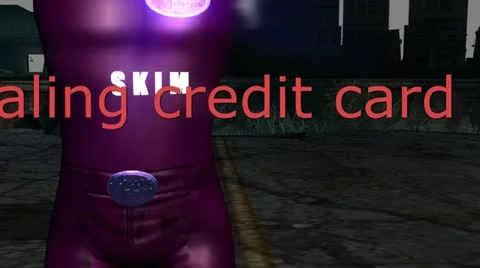 I.D. Man VS Skim (Animated Identity Theft Sequence) Video stock 20579959