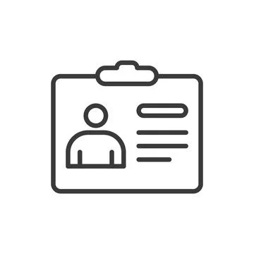 ID Pass, icon in line design. ID, pass, card, access, identification, security Stock Illustration