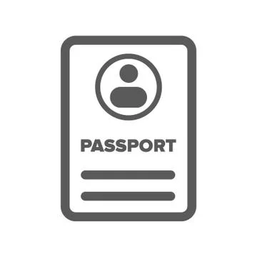 ID passport icon Stock Illustration