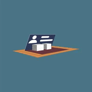 Id with sugar. Vector composition in flat style Stock Illustration