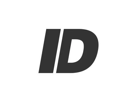 ID Techno Editable Font Logo For Corporate Branding. Bold, Futuristic Desig.. Stock Illustration