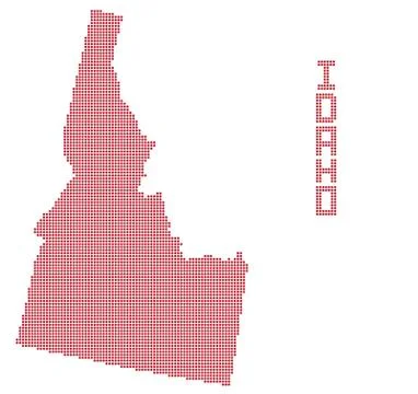 Idaho Dot Map Stock Illustration