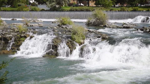 Idaho Falls Waterfall Stock Footage 199705485