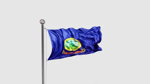 Idaho Flag  Animation Loop Include Alpha 3D Rendering Stock-Footage 312075793