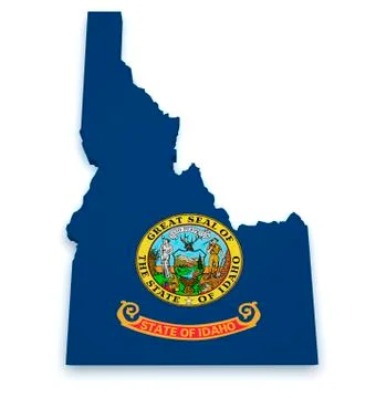 Idaho map 3d shape Stock Illustration