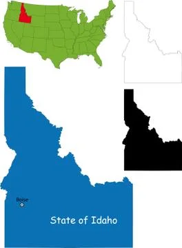 Idaho map Stock Illustration