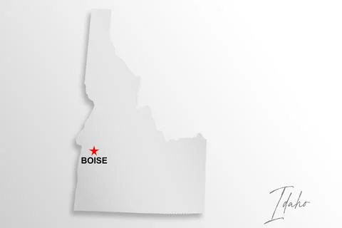Idaho map isolated on white background Stock-Illustration