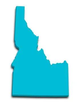 Idaho Map isolated on white background Stock Illustration