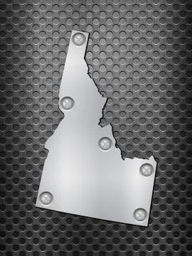 Idaho metal map Ilustración de archivo
