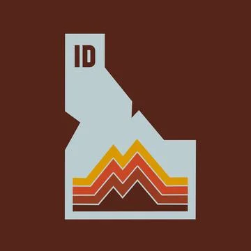 Idaho Retro Illustrazione stock