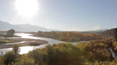 An Idaho river in the evening Stock Footage 36304307