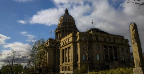 Idaho State Capital Time Lapse Day-to-night-conversion in After Effects Stock Footage