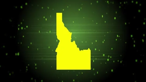 Idaho State Digital Map Intro Stock Footage 248048760