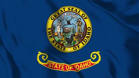 Idaho State Flag Loop 4K Stock Footage 243874044