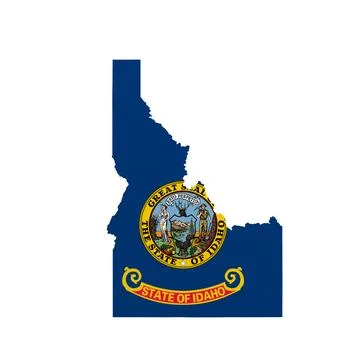 Idaho State Flag Map Stock Illustration