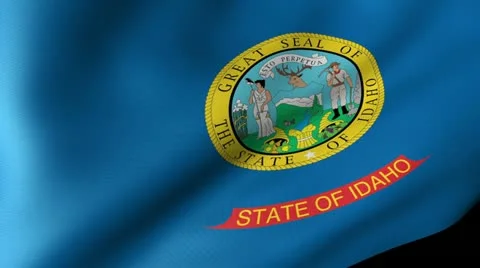 Idaho State Flag Waving Stock-Footage 11966460