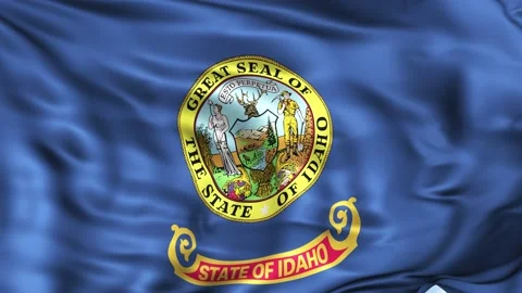 Idaho State Waving Flag Background Stock Footage 204138518