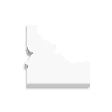 Idaho US state 3D vector map Stock Illustration