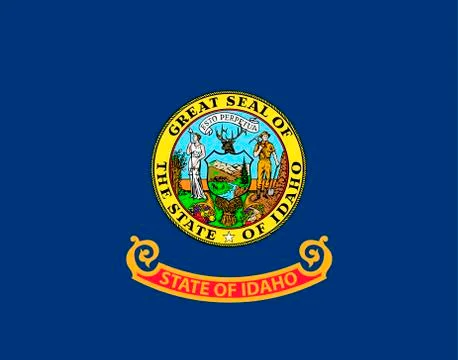 Idaho vector flag. Vector illustration. United States of America. Stock Illustration