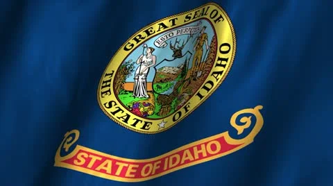 Idaho Waving Flag Stock Footage 12289578