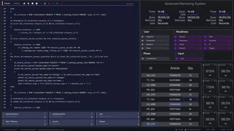 IDE Browser With Coding Nodes Infographics Terminal Stock-Footage 296177247