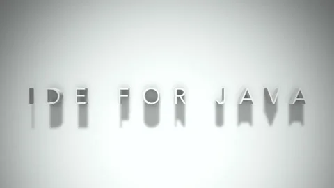 Ide for java 3D title animation white text on a white background Stock Footage 299368877