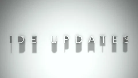 Ide updates 3D title animation with shadows on a white background Vídeos de archivo 297020035