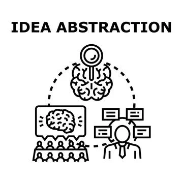 Idea abstraction process creating new business concepts Stock-Illustration