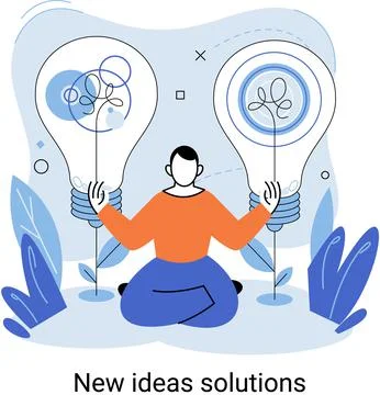Idea and creative. Business solutions for opportunities, search for new Stock Illustration