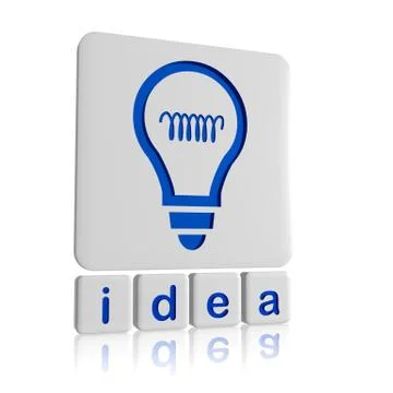 Idea and light bulb symbol in tablets Stock Illustration