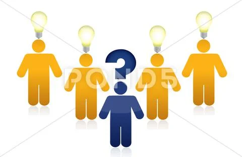 Idea and question mark illustration design Stock Illustration