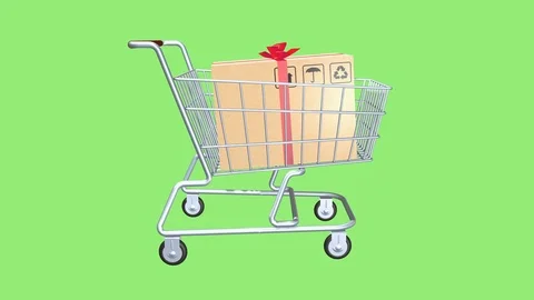 The idea of animation shopping in the store. Stock Footage 119115028