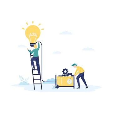 Idea appears, symbol of creativity, thinking, creative ideas, mind Stock Illustration