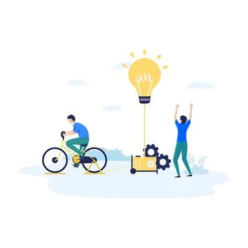 Idea appears, symbol of creativity, thinking, creative ideas, mind Stock Illustration