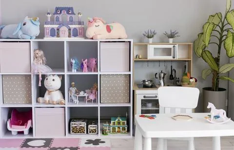 The idea of arranging a place for the development of a child Stock Photos