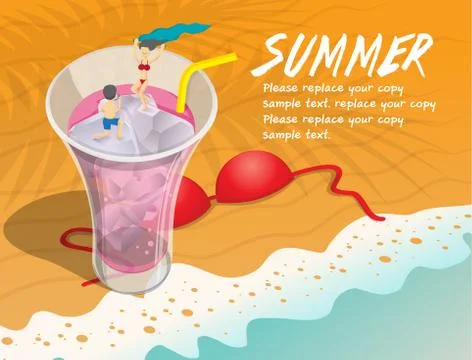 Idea banner for summer Stock Illustration