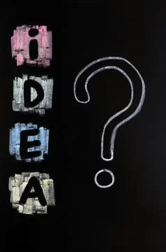 Idea with a big question mark Stock Photos